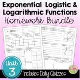 Exponential and Logarithmic Functions Homework (PreCalculu