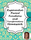 Exponential Parent Functions and Transformations Worksheet