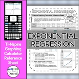 Exponential Regression | TI-Nspire Calculator Reference Sh