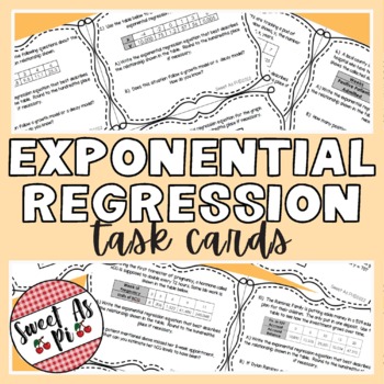 Preview of Exponential Regression - Task Cards