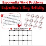 Exponential Word Problems - Valentine's Day Algebra 2 Activity