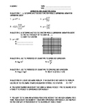 Exponential and Logarithm Review Worksheet or Quiz
