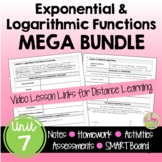 Exponential and Logarithmic Functions MEGA Bundle (Algebra 2 - Unit 7)