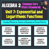 Exponential and Logarithmic Functions (Algebra 2 - Unit 7)