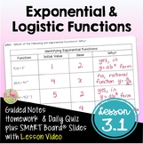 Exponential and Logistic Functions with Lesson Video (Unit 3)