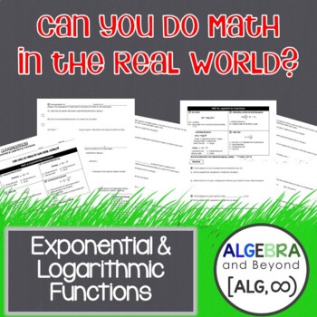 Preview of Exponential and Logarithmic Functions - Real World Applications