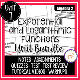 Exponential and Logarithmic Functions Unit Algebra 2 Curriculum