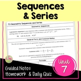 Sequences and Series Unit Essentials (Algebra 3)