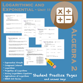 Exponential and Logarithmic Unit 11 Set - Student Practice