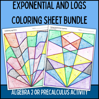 Preview of Exponential and Logarithms Activities Bundle for sub days, review or choiceboard