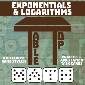 Preview of Exponentials & Logarithms Game - Small Group TableTop Practice Activity
