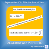 Exponentials VII - Effective Annual Yield