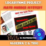 Exponentials and Logarithms Murder Mystery Project Based L