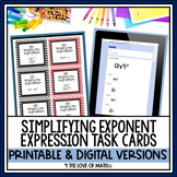 Exponents: Simplifying Expressions Using Exponent Rules (Set 1)