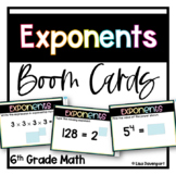 Exponents - 6th Grade Math Boom Cards