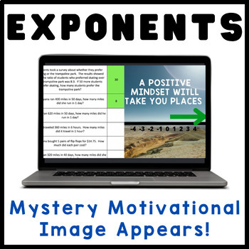 Preview of Exponents | 6th Grade | Math Mystery Picture Digital Activity