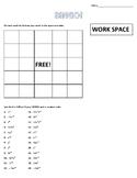 Exponents BINGO