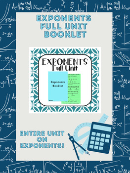 Preview of Exponents Booklet (Full Unit)