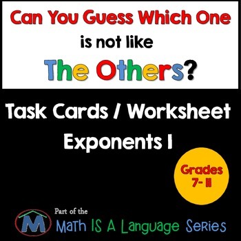 Preview of Exponents I - Can you guess which one? - print version