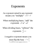 Exponents Cheat Sheet
