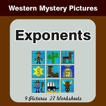 Exponents - Color-By-Number Math Mystery Pictures