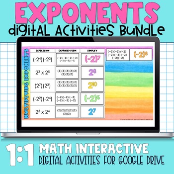 Preview of Exponents Digital Activities and Notes