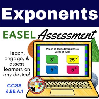 Preview of Exponents - Digital Exponent Activity