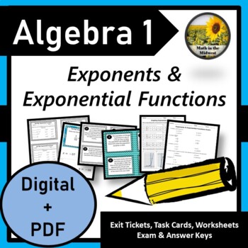 Preview of Exponents & Exponential Functions Bundle⭐ Digital + PDF⭐ Distance Learning