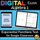 Exponents & Exponential Functions Digital Exam ⭐Algebra 1 