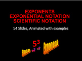 Exponents, Exponential & Scientific Notation (6th, 7th, 8t