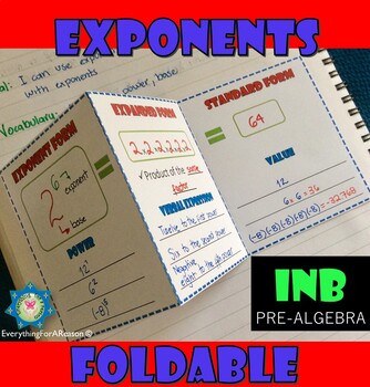 Preview of Exponents Foldable