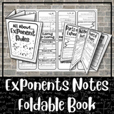 Exponents Foldable Mini Book | Interactive and Guided Note