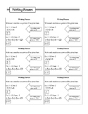 Exponents: Glue-in Notes for Student Journals