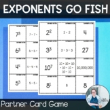 Exponents Go Fish TEKS 6.7a CCSS 6.EE.2c