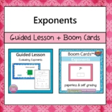 Exponents Guided Lesson and Boom Cards Bundle