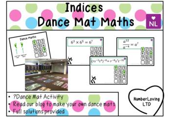 Preview of Exponents Indices (Dance Mat Maths)