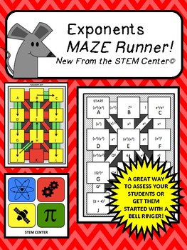 Preview of Exponents Maze