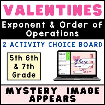 Preview of Exponents & Order of Operations ❤️ Valentines Day Math Mystery Digital Activity
