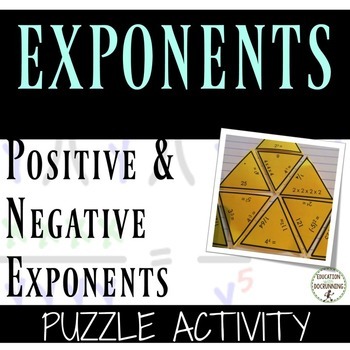 Preview of Exponents Activity Puzzle