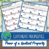Exponent Properties - Power of a Quotient