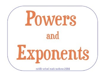 Preview of Exponents Powerpoint Lesson
