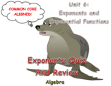 Exponents Quiz and Review