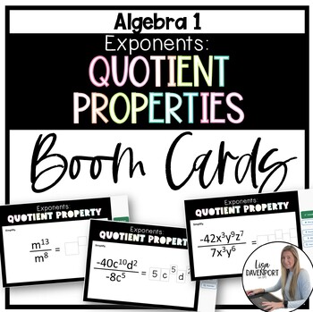 Preview of Exponents - Quotient Property - Boom Cards