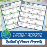Exponent Properties - Quotient of Powers