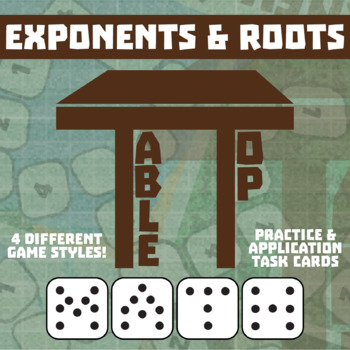 Preview of Exponents & Roots Game - Small Group TableTop Practice Activity