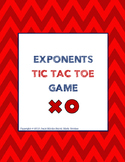 Exponents Tic Tac Toe Activity