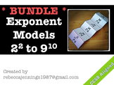 Exponents: Visual Models BUNDLE Bases of 2 to 9