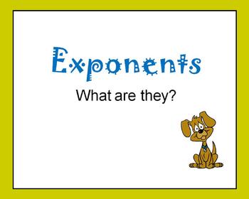 Preview of Exponents PowerPoint - What are they?