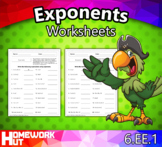 Exponents Worksheets 6.EE.1