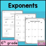 Exponents Worksheets  6.EE.1
